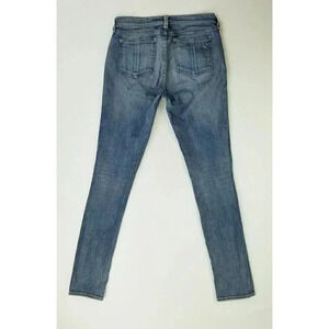 Rag & Bone 27X30 Women's Skinny Blue Monument Color Embroidered Logo Denim Jeans